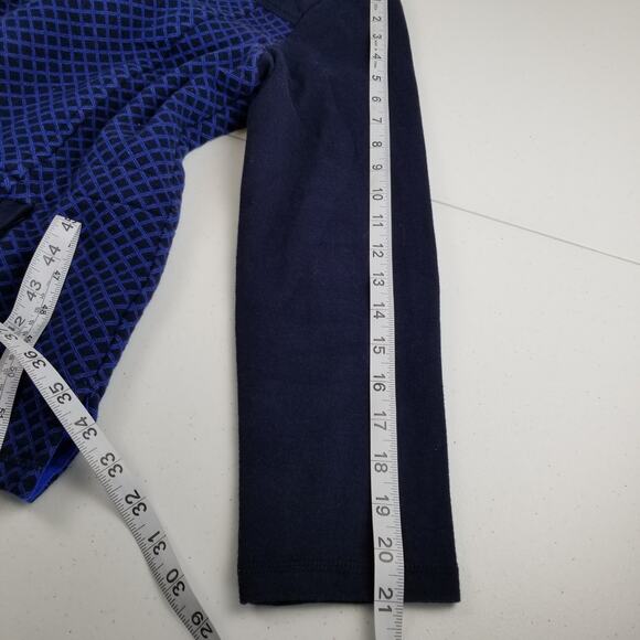 Talbots Blue Zip Up Houndstooth Jacket Pockets Lined Nice Size Med P - Picture 5 of 8